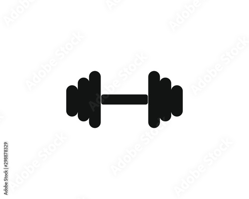 dumbbell shaped simple icon vector