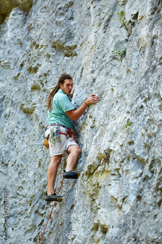 Climber on a wall