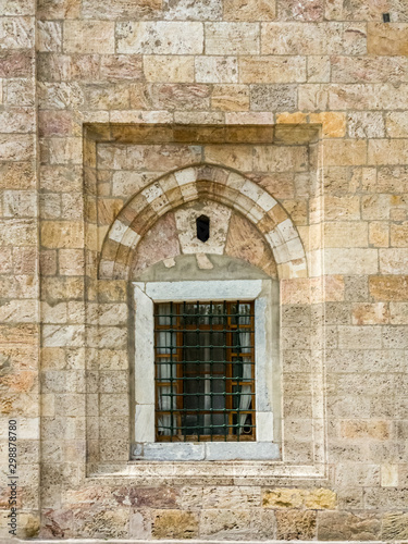 Window of Bursa Grand Mosque  Ulu Camii  in Bursa  Turkey