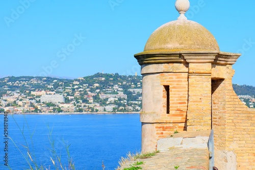 View to Cannes from the Fort Royal, Sainte Marguerite Island, France