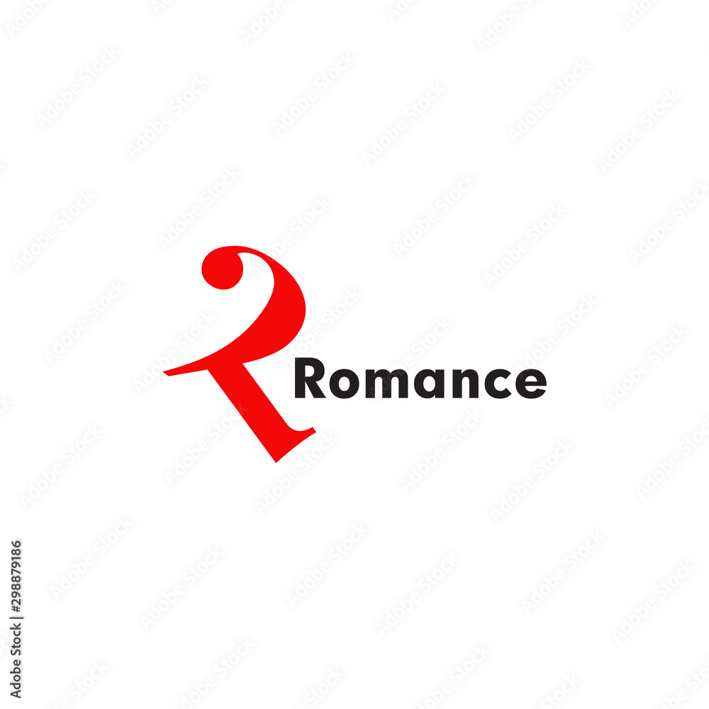 R letter initial icon logo design template