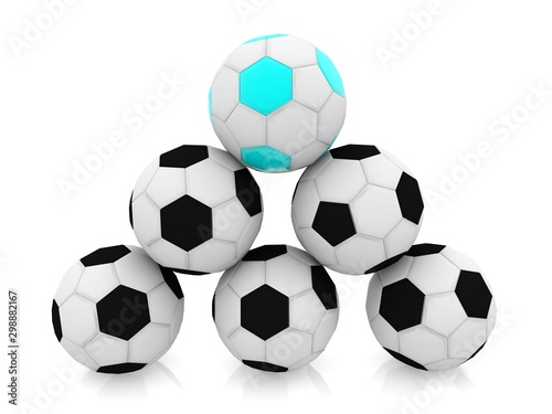 Pyramid of soccer balls 