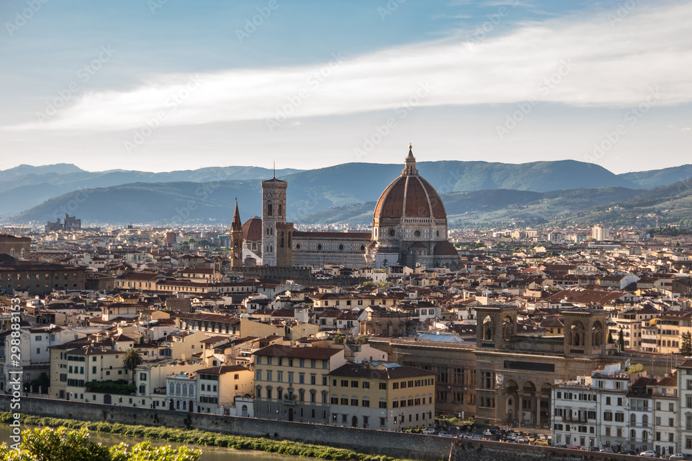 Skyline of Florence,Tuscany, Italy. Saint Mary in Flower Dome.