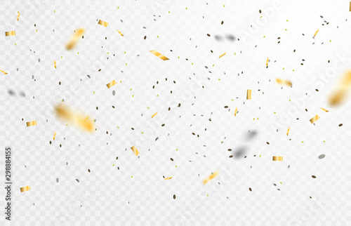Abstract background. Party, Celebration or special birthday background with golden shiny glitters or ribbon falling in gradient background. Creative and Modern design in EPS10 vector illustration.