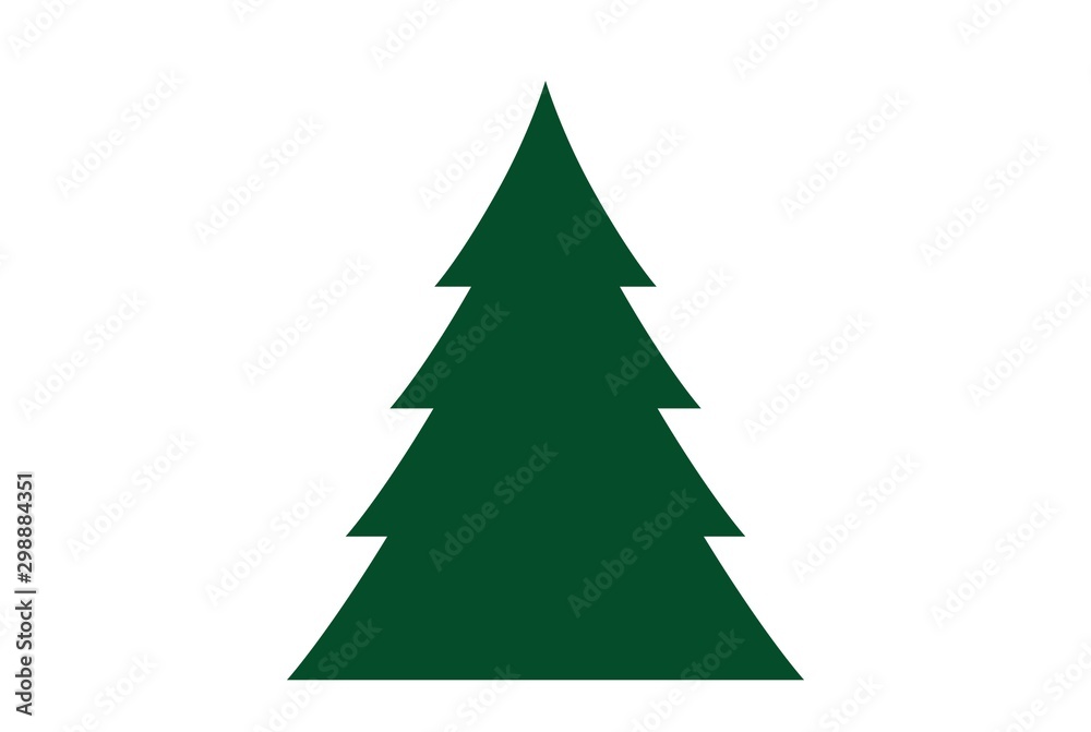 Christmas tree icon. Christmas and New Year design element. isolated vector image fir tree