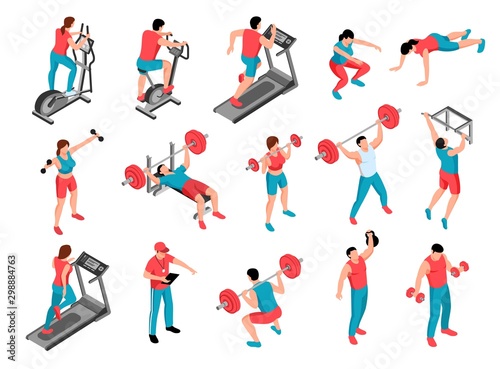 Isometric Fitness People Set