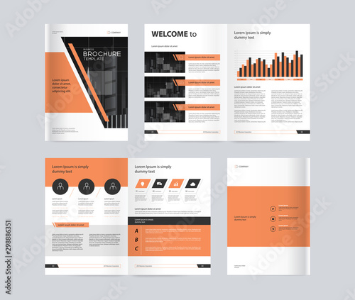 template layout design with cover page for company profile ,annual report , brochures, flyers, presentations, leaflet, magazine,book . and vector a4 size for editable.