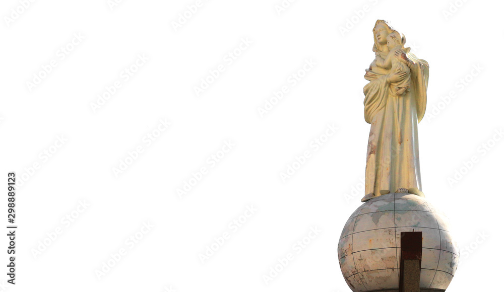 Statue of Our Lady carrying children Statue of Our Lady carrying children