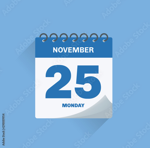 Day calendar with date November 25.