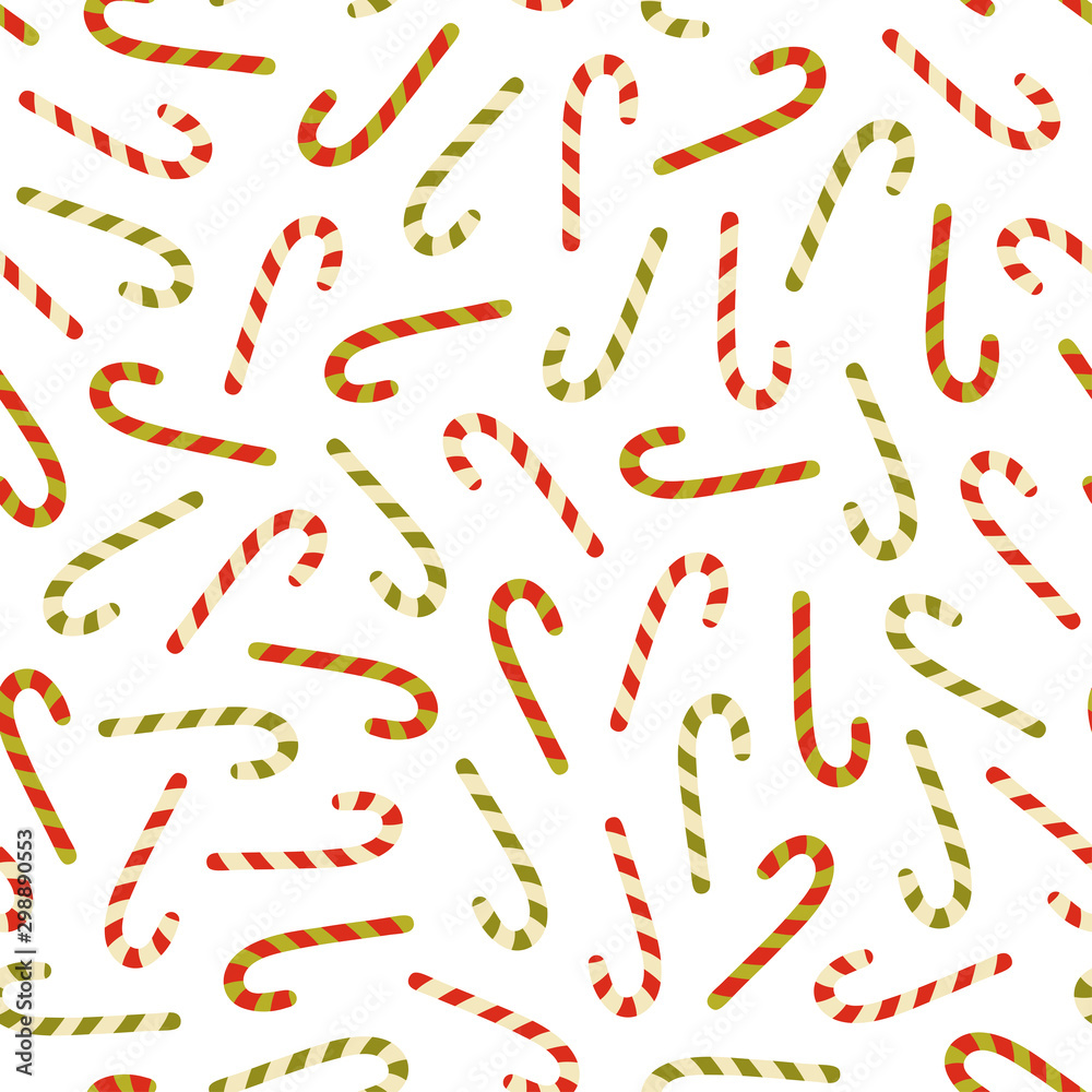 Candy cane pattern on white background