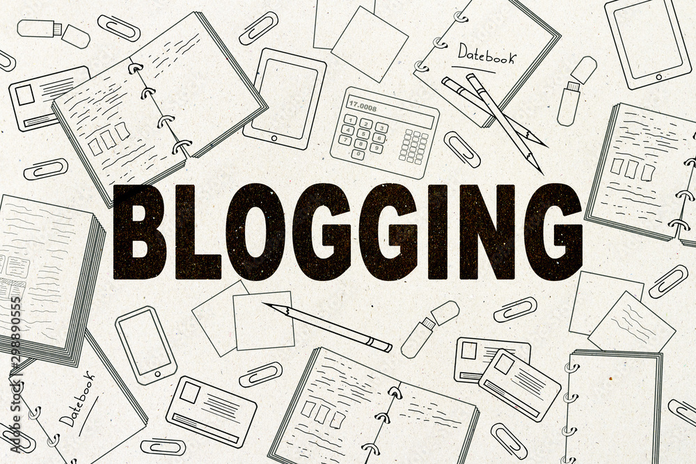 Fototapeta premium Creative blogging sketch