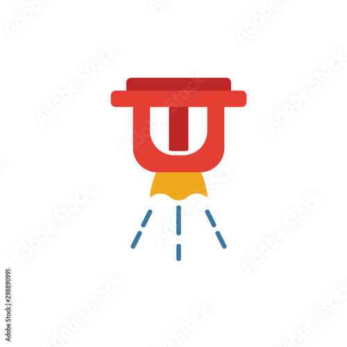 Fire Sprinkler icon. Simple flat element from fire safety collection. Creative fire sprinkler icon for templates, software and apps