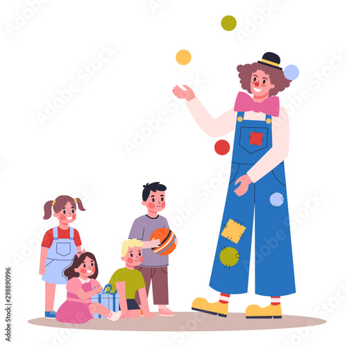 Vector illustration of child birthday party