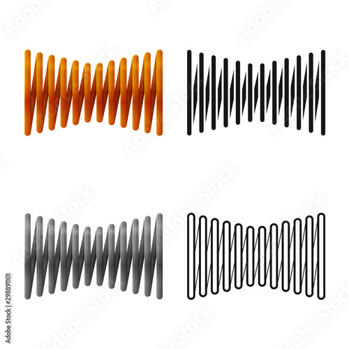 Isolated object of coil and spiral icon. Web element of coil and absorber stock vector illustration.