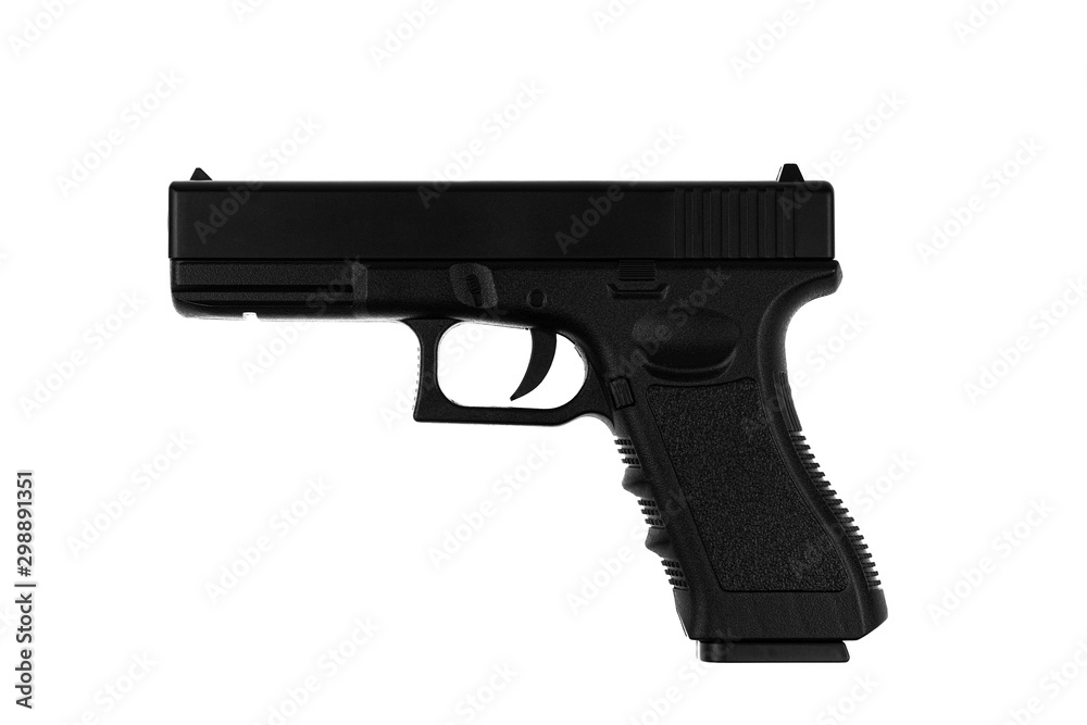 Pistol isolated on white background