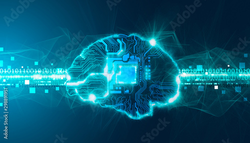 cervello, intelligenza artificiale, sinapsi, memoria, digitale,  photo