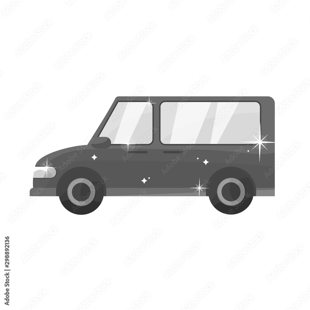 Isolated object of car and vehicle symbol. Set of car and road vector icon for stock.