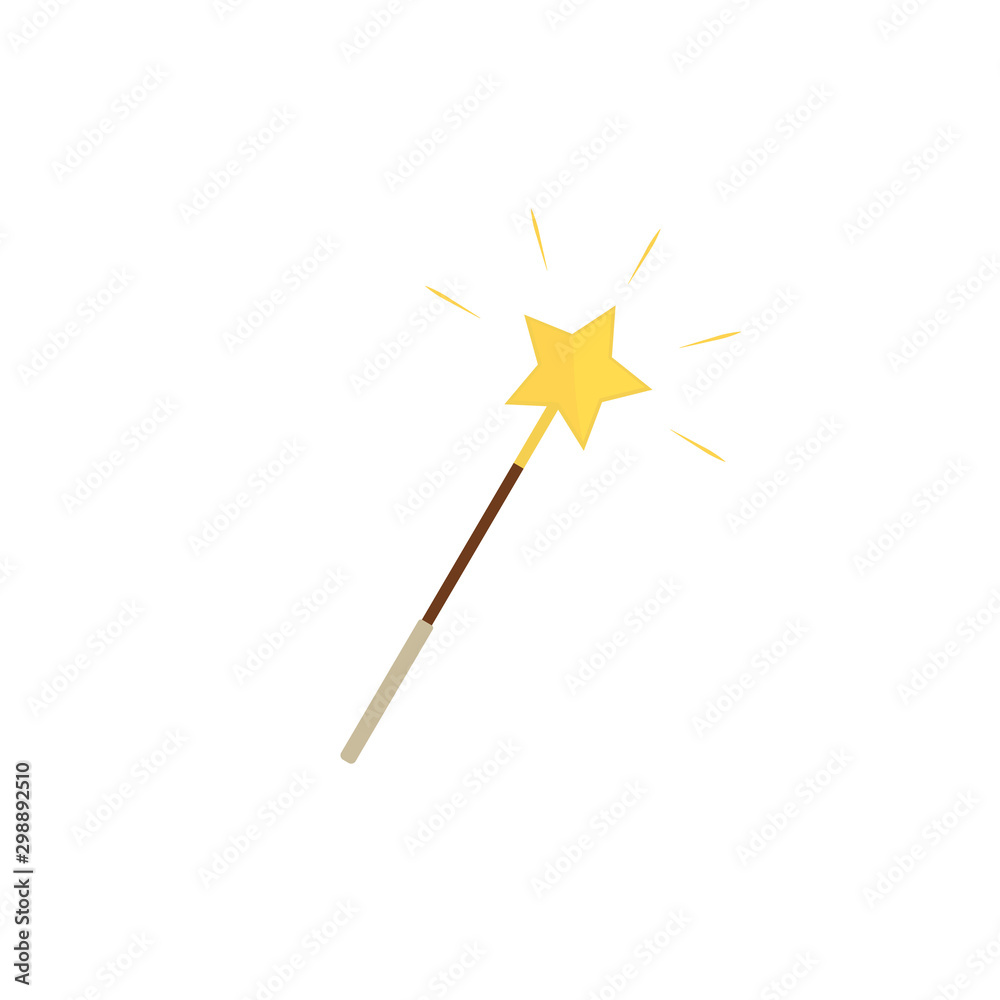 Vector magic wand illustration on white Vector magic wand illustration on white