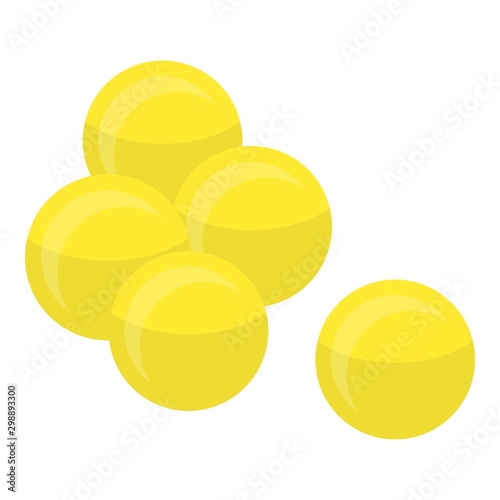 Yellow peas icon. Isometric of yellow peas vector icon for web design isolated on white background