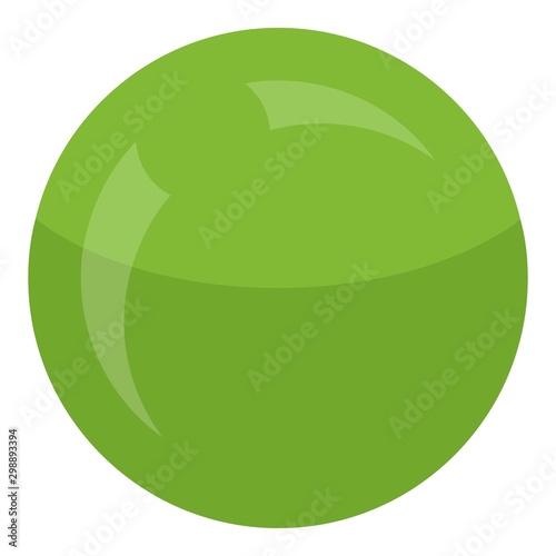 Green round peas icon. Isometric of green round peas vector icon for web design isolated on white background