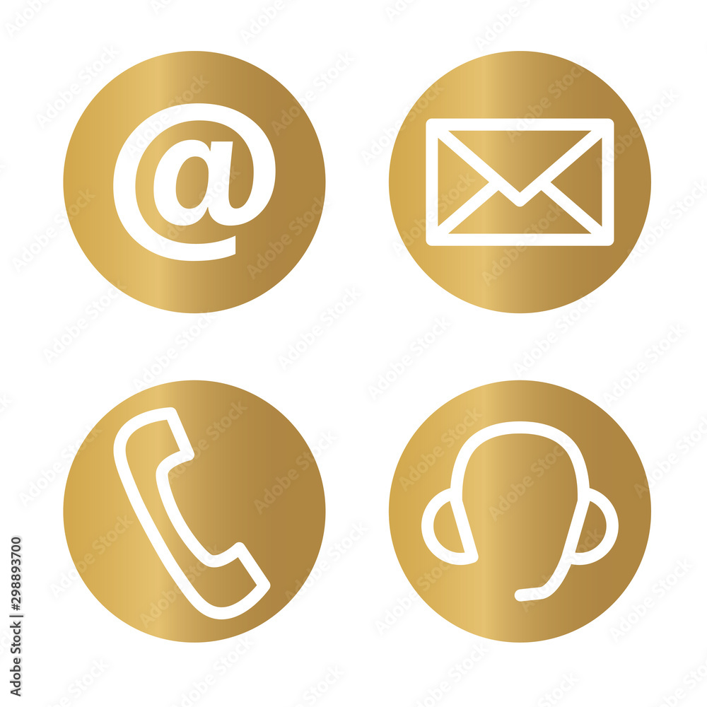 golden-contact-email-phone-icon-vector-illustration-stock-vector