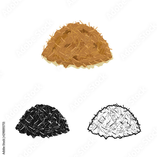 Vector design of waste and material logo. Graphic of waste and sugarcane stock vector illustration.