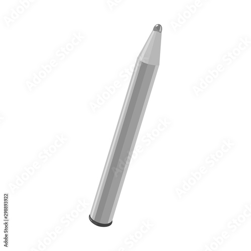 Vector design of eyeliner and pencil symbol. Web element of eyeliner and contour stock symbol for web.