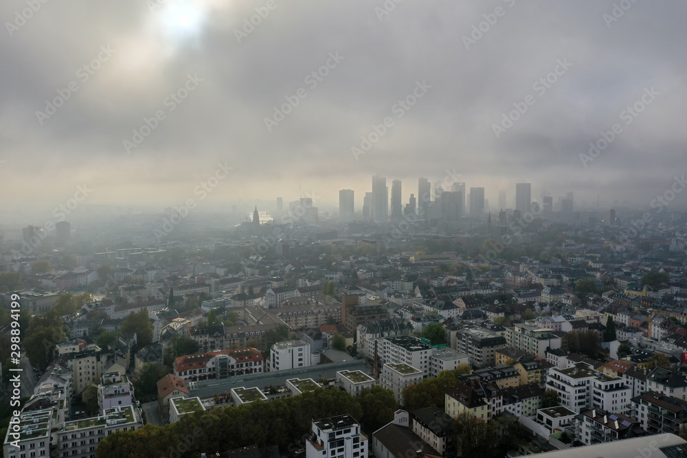 Fototapeta premium default A foggy day in Frankfurt am Main.