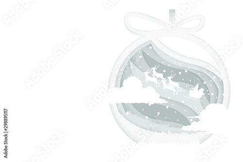 Christmas White Background Papercut out Style. Trendy, simple, modern White Backgrounds. Vector file with eps10