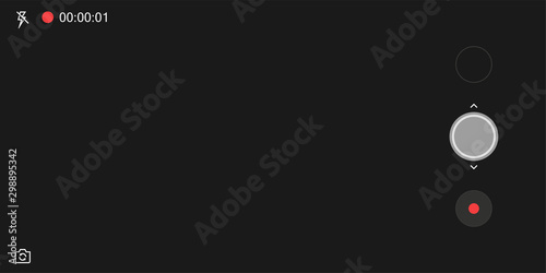 Mobile camera app screen template. Vector illustration