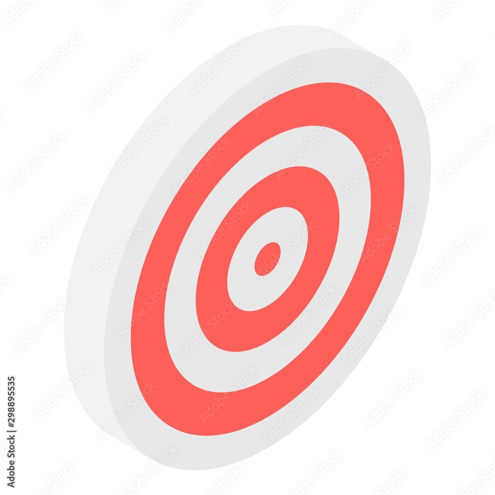 Archery target icon. Isometric of archery target vector icon for web design isolated on white background Archery target icon. Isometric of archery target vector icon for web design isolated on white background