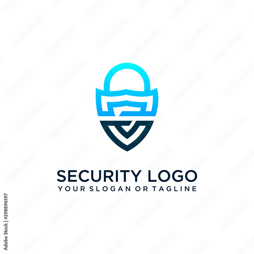 Fototapeta premium security logo design vector template