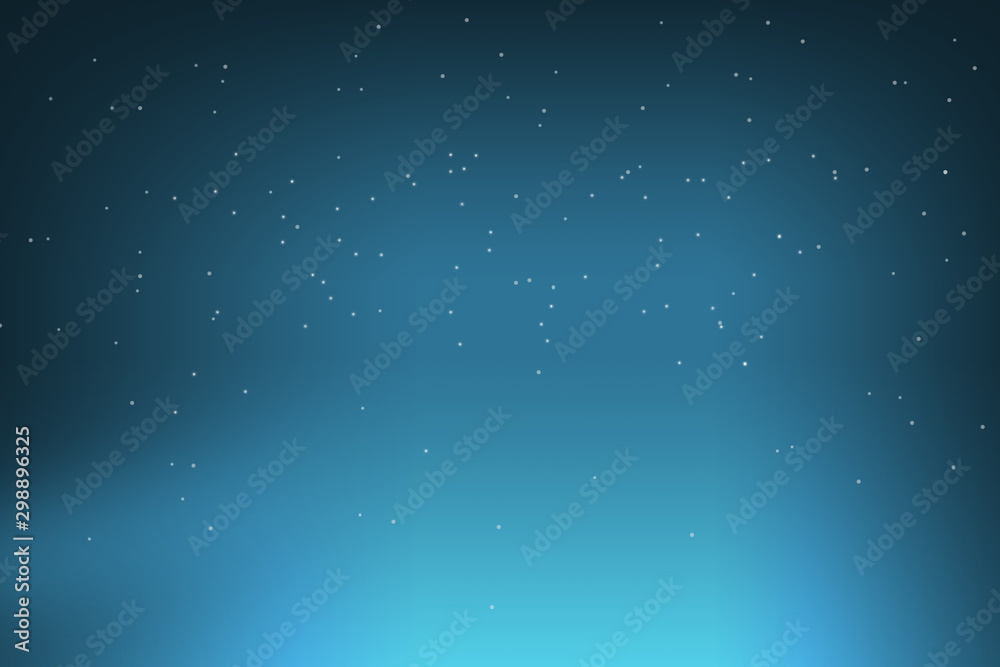 Fototapeta premium Blue background with white snow For banner cards in various festivals