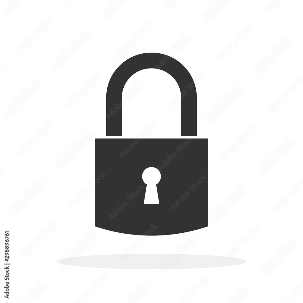 Vector Padlock icon isolated. Safety concept Vector Padlock icon isolated. Safety concept