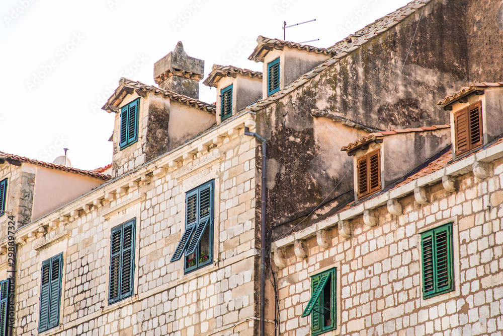 Dubrovnik, Croatia - July, 2019: Old streets of old city Dubrovnik in south of Croatia.