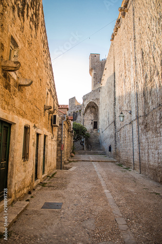 Dubrovnik  Croatia - July  2019  Street at the Old Town in Dubrovnik  Croatia.