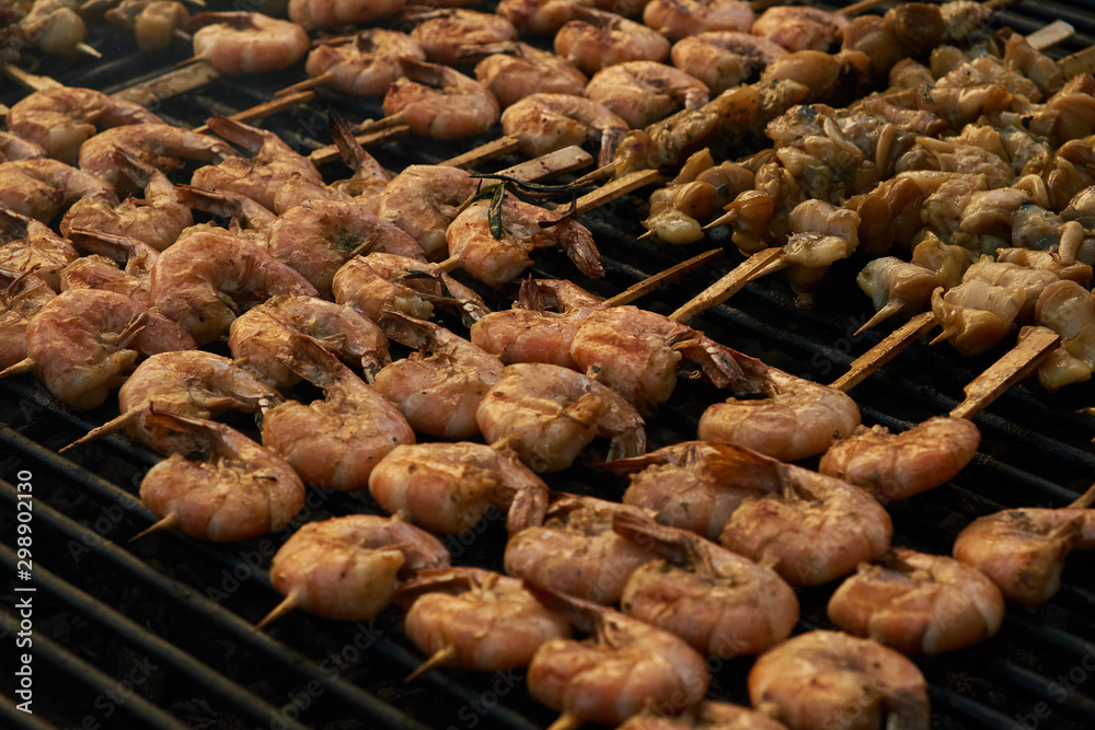 Fototapeta premium grilled shrimp