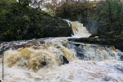 Ingleton Waterfalls Trail in North Yorkshire in England, UK photo