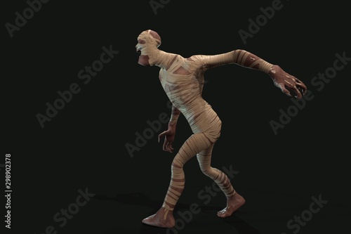 Fantasy character Mummy - 3D render, on dark background