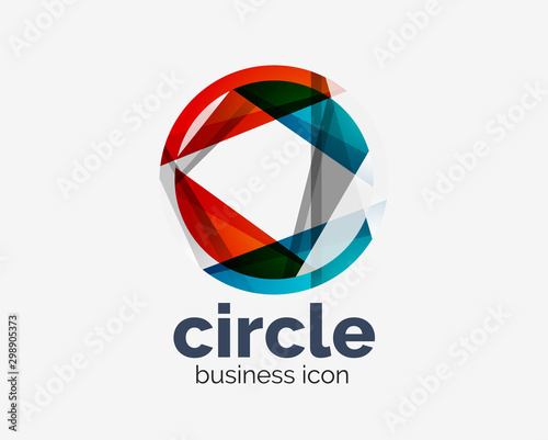 Free Download Circle abstract design logotype, round vector logo design template, internet icon with twist or spiral effect - GFXLoad