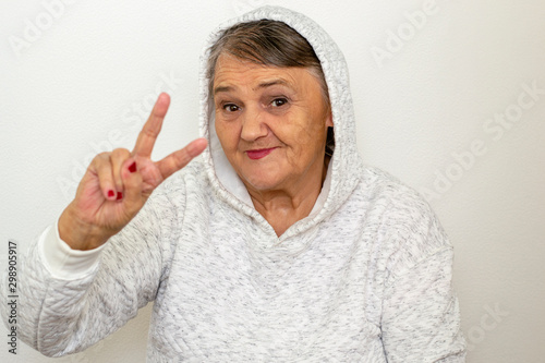 Fotografie An older hipster woman