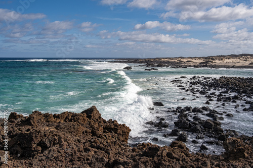 Caleta de Mojon, wild beach on North Lanzarote