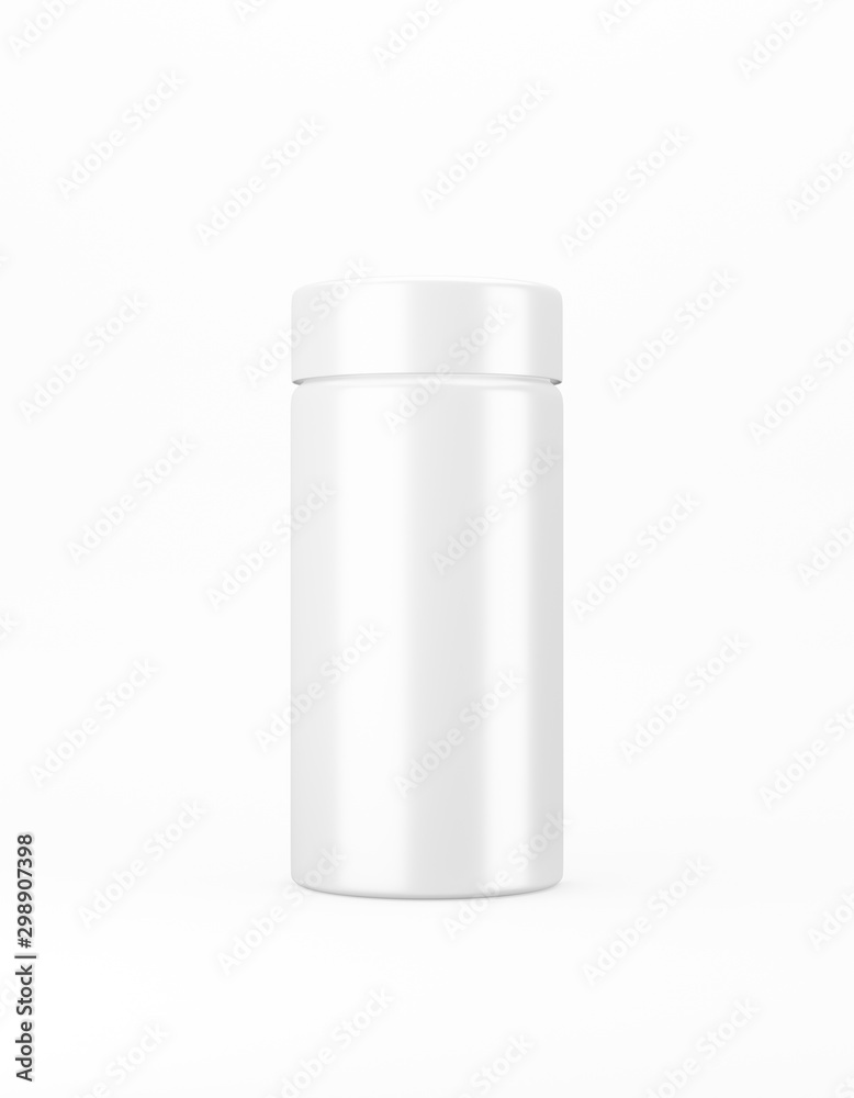 White big glossy jar with lid mockup on a white background. Template packaging food, cosmetics, chemistry. 3D rendering White big glossy jar with lid mockup on a white background. Template packaging food, cosmetics, chemistry. 3D rendering
