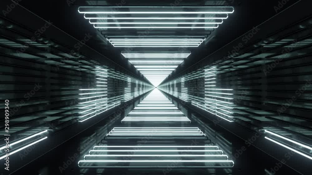 Looping Tunnel with Neon Equalizer Looping Tunnel with Neon Equalizer