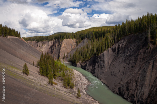 The Ram River Canyon in the foothills of the Canadian Rocky Mountains, in Alberta, Canada