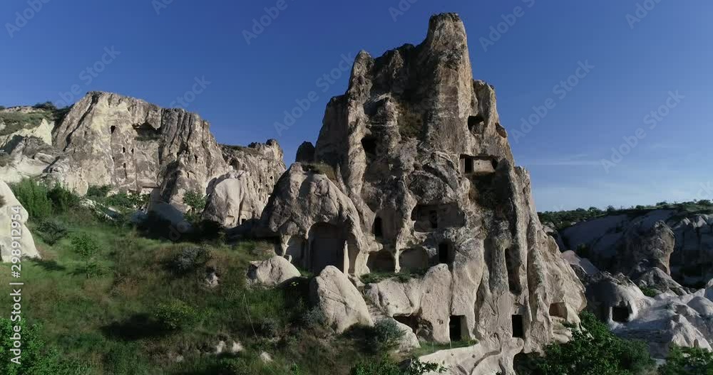 Cappadocia Hills Towers and Carved Houses Aerial View 4 Cappadocia Hills Towers and Carved Houses Aerial View 4