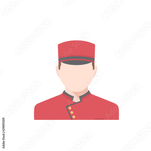 Hotel staff - Doorman. Flat design. Vector illustration. Bellboy, Porter Avatar