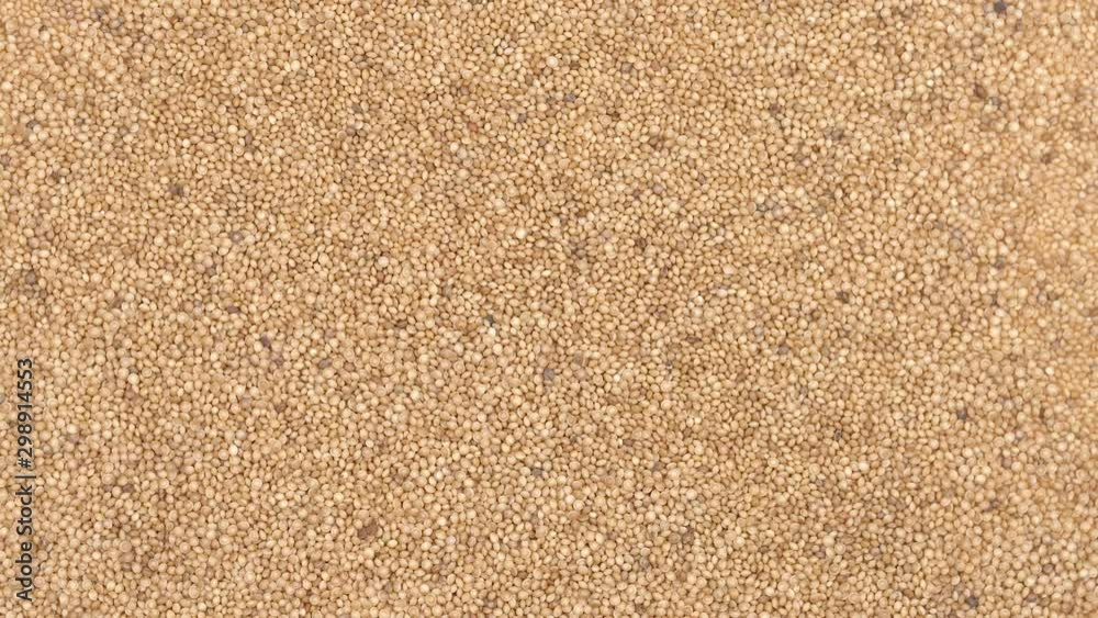 Close-up of amaranth rotating. Gluten free cereals, healthy diet concept Close-up of amaranth rotating. Gluten free cereals, healthy diet concept