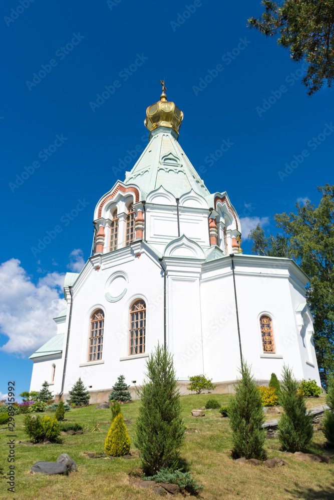 St. Nicholas Church on the shore of the island of Valaam on lake Ladoga St. Nicholas Church on the shore of the island of Valaam on lake Ladoga