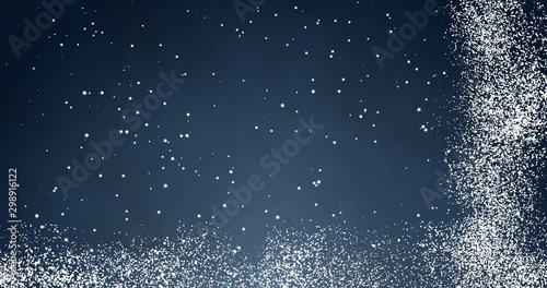 Wallpaper Mural White confetti, snowflakes and bokeh lights on the blue Christmas background. Torontodigital.ca